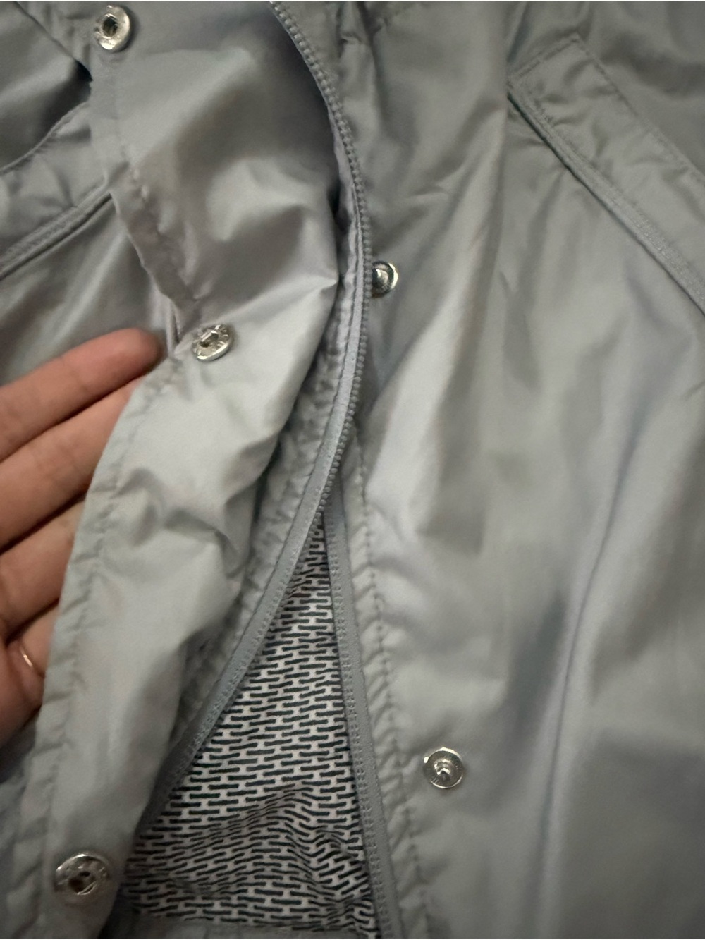 Zella Light Gray Hooded Packable Jacket - Picture 7 of 7